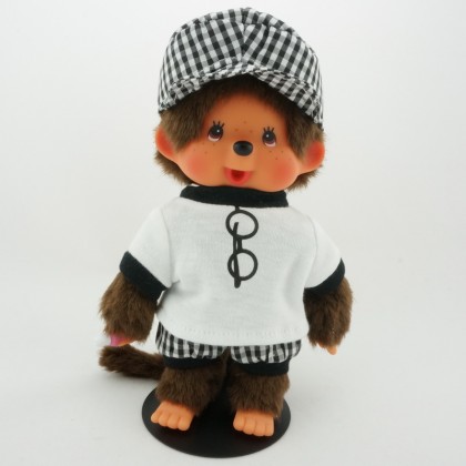 Monchhichi 方格帽子男孩