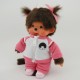 Monchhichi 粉紅運動套裝女孩