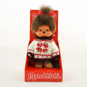 Monchhichi 白紅冷衫女孩