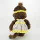 Monchhichi 粉花吊帶裙女孩