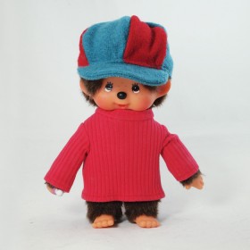 Monchhichi 帽子毛線衣男孩