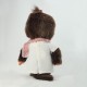 Monchhichi 粉紅圍巾白色連身裙女孩