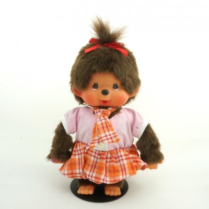 Monchhichi 橙色泡泡裙女孩