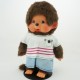 Monchhichi 白衣紅間條牛仔褲男孩