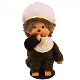 Monchhichi 粉色貝雷帽女孩