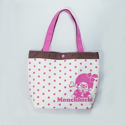 Monchhichi 帆布袋(粉紅色)