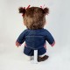 Monchhichi 格仔服裝女孩(紅色)(中型)