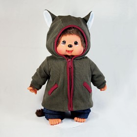 Monchhichi 灰狼外套男孩 (45cm)