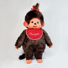 Monchhichi 基本款圍巾女孩(紅色)(大型)