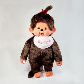 Monchhichi 基本款圍巾女孩 (粉紅色)(55cm)