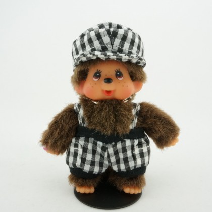 Monchhichi 格仔帽子男孩掛件