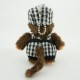 Monchhichi 格仔帽子男孩掛件