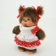 Monchhichi 白點紅裙女孩掛件