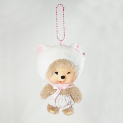 Monchhichi 大頭相思貓 掛件(白色)