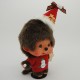 Monchhichi 大頭紅色聖誕節帽男孩掛件