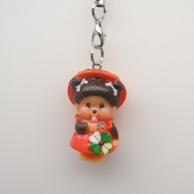 Monchhichi PVC四葉草女孩掛件