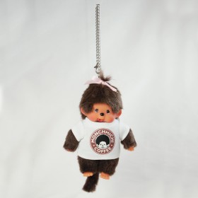 Monchhichi  咖啡T-Shirt女孩 掛件