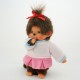 Monchhichi 粉紅裙子運動女孩掛件