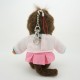 Monchhichi 粉紅裙子運動女孩掛件