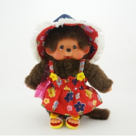 Monchhichi 太陽帽夏日裝扮女孩