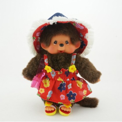 Monchhichi 太陽帽夏日裝扮女孩