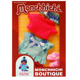 Monchhichi粉紅上衣及藍上衣套裝