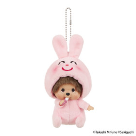 Monchhichi X IRASUTOYA 小兔大頭掛件