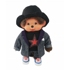 Monchhichi 黑色禮帽星星T恤男孩